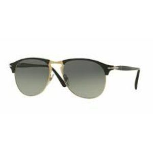 Persol 8649-S Black and Gold Sunglasses with Gradient Lenses